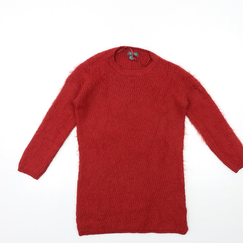 Primark Womens Red  Knit Pullover Jumper Size 4