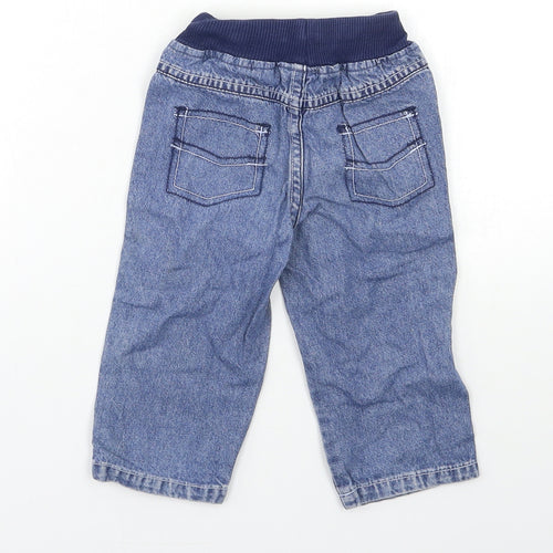 George Baby Blue  Denim Cargo Jeans Size 9-12 Months
