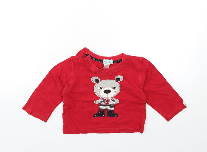 lily & Sid Baby Red Basic T-Shirt Size 12-18 Months