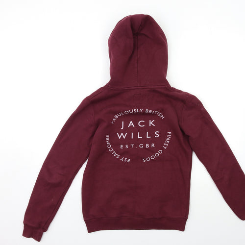 Jack Wills Womens Red   Pullover Hoodie Size 6