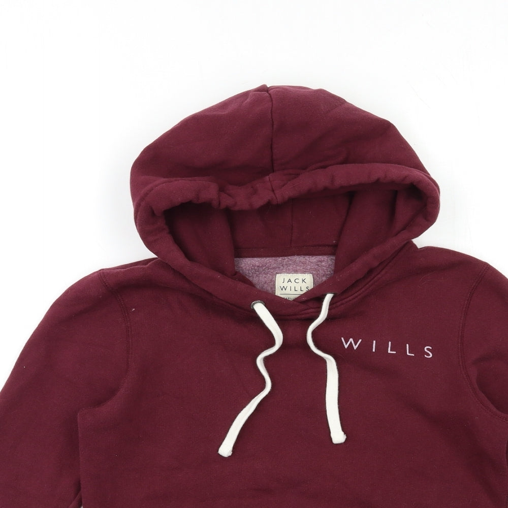 Jack Wills Womens Red   Pullover Hoodie Size 6