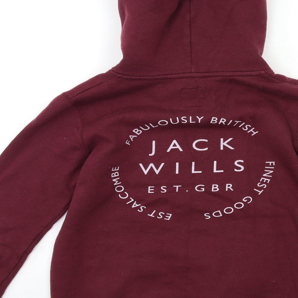 Jack Wills Womens Red   Pullover Hoodie Size 6