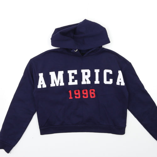 New Look Girls Blue   Pullover Hoodie Size 12 Years