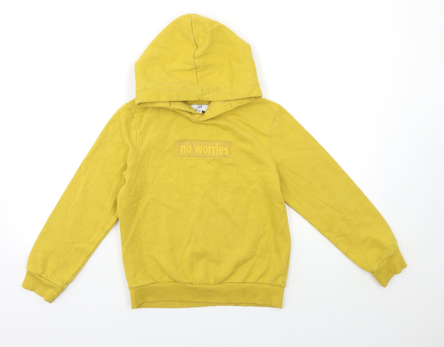 Preworn Boys Yellow   Pullover Hoodie Size 10 Years