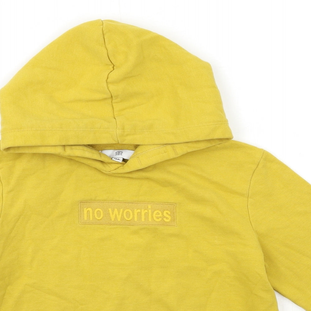 Preworn Boys Yellow   Pullover Hoodie Size 10 Years