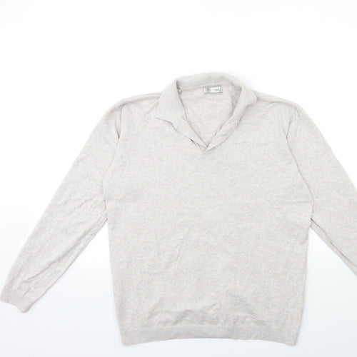 NEXT Mens Beige  Knit Pullover Jumper Size L