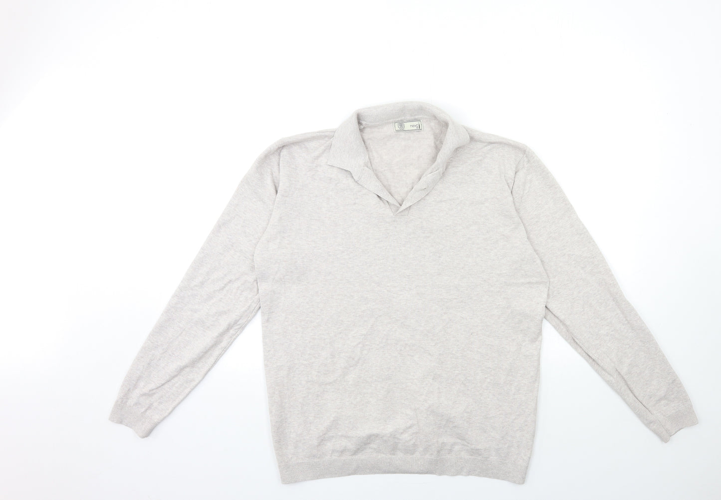 NEXT Mens Beige  Knit Pullover Jumper Size L