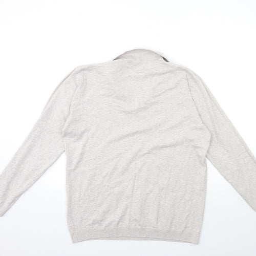 NEXT Mens Beige  Knit Pullover Jumper Size L