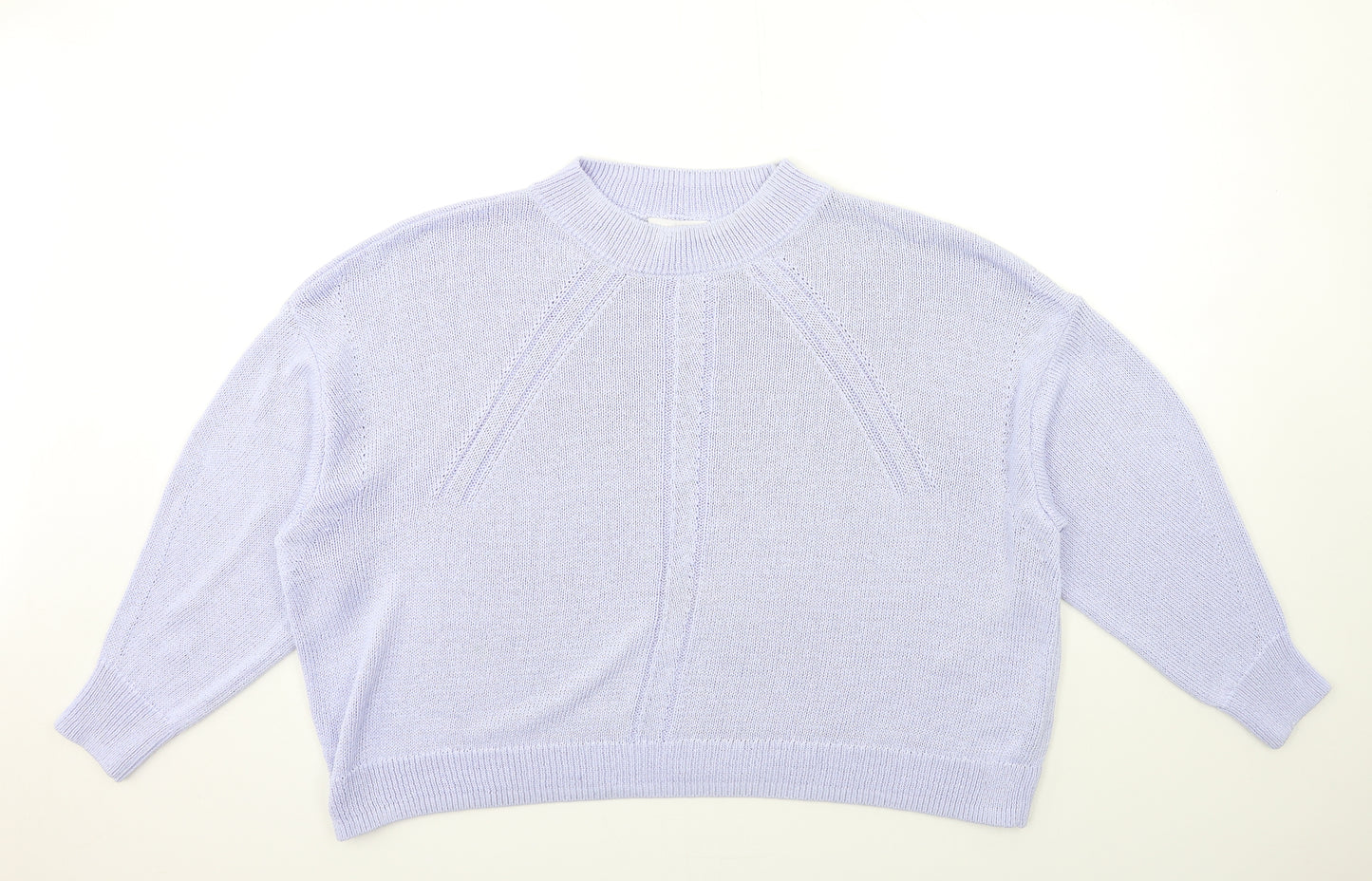 Per Una Womens Blue  Knit Pullover Jumper Size XL