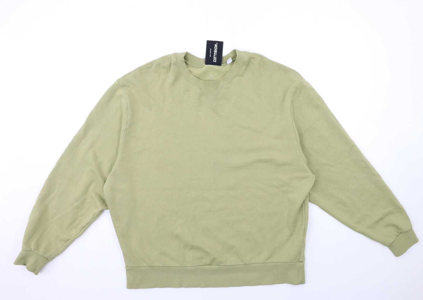 COLLUSION Mens Green   Pullover Sweatshirt Size L