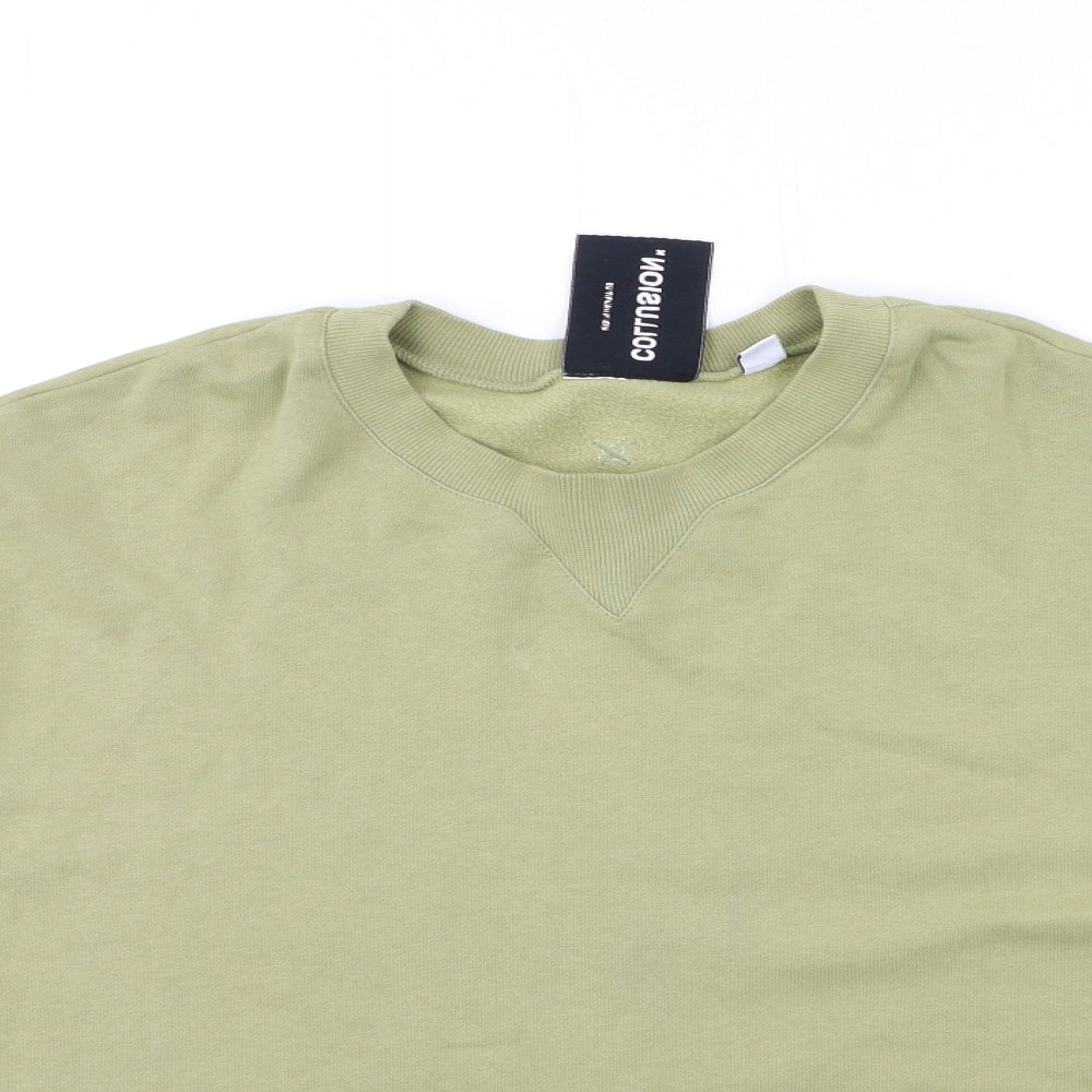 COLLUSION Mens Green   Pullover Sweatshirt Size L