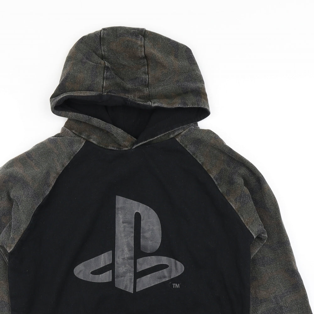 Primark Boys Green Camouflage  Pullover Hoodie Size 12-13 Years  - Playstation