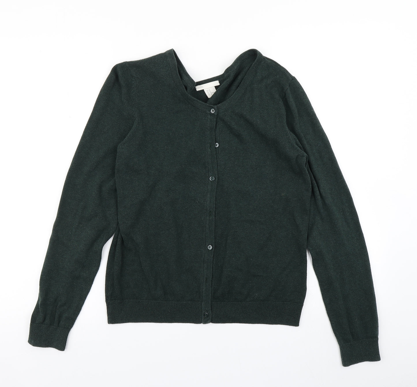 H&M Womens Green  Knit Cardigan Jumper Size M