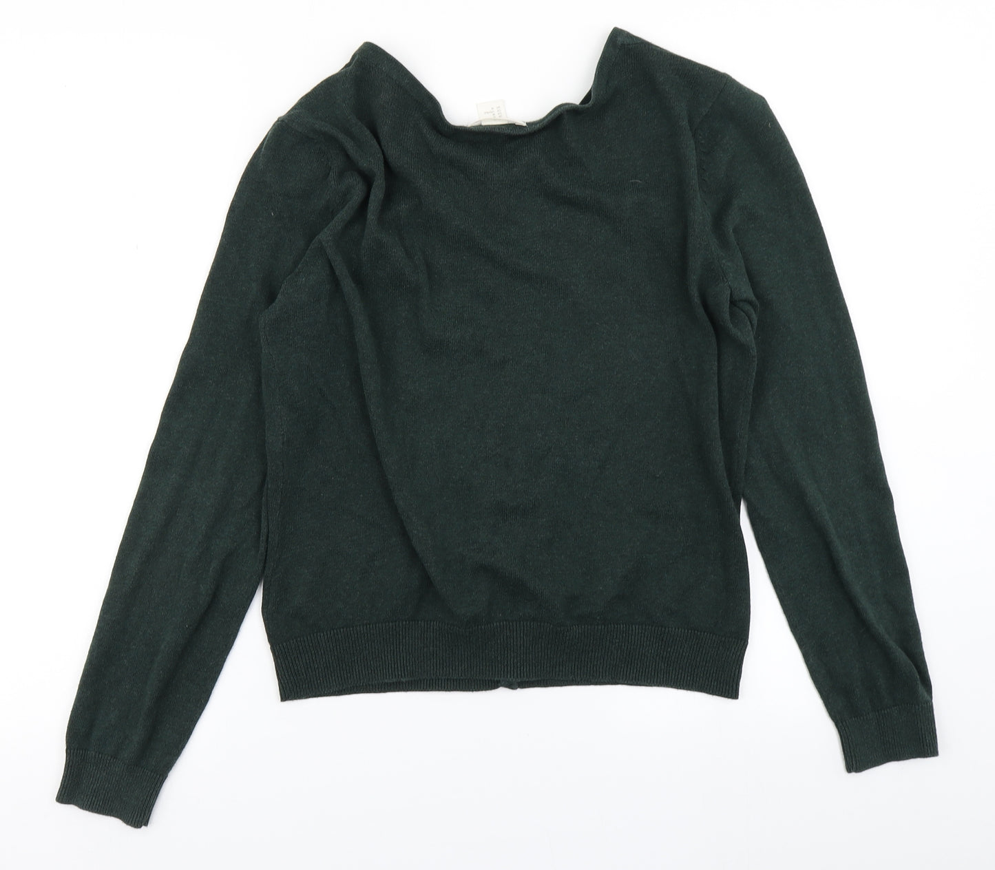 H&M Womens Green  Knit Cardigan Jumper Size M