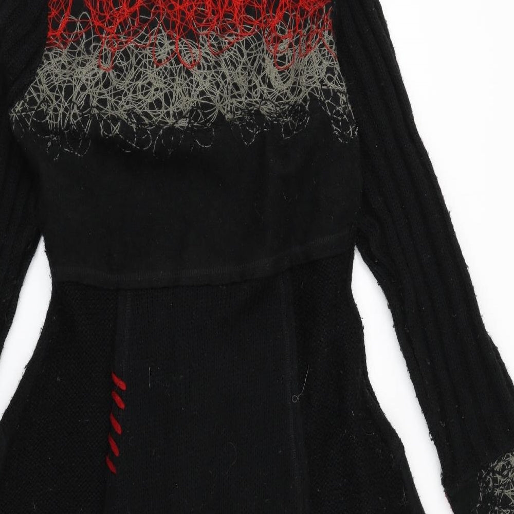 Stella Womens Black  Knit Cardigan Jumper Size 12