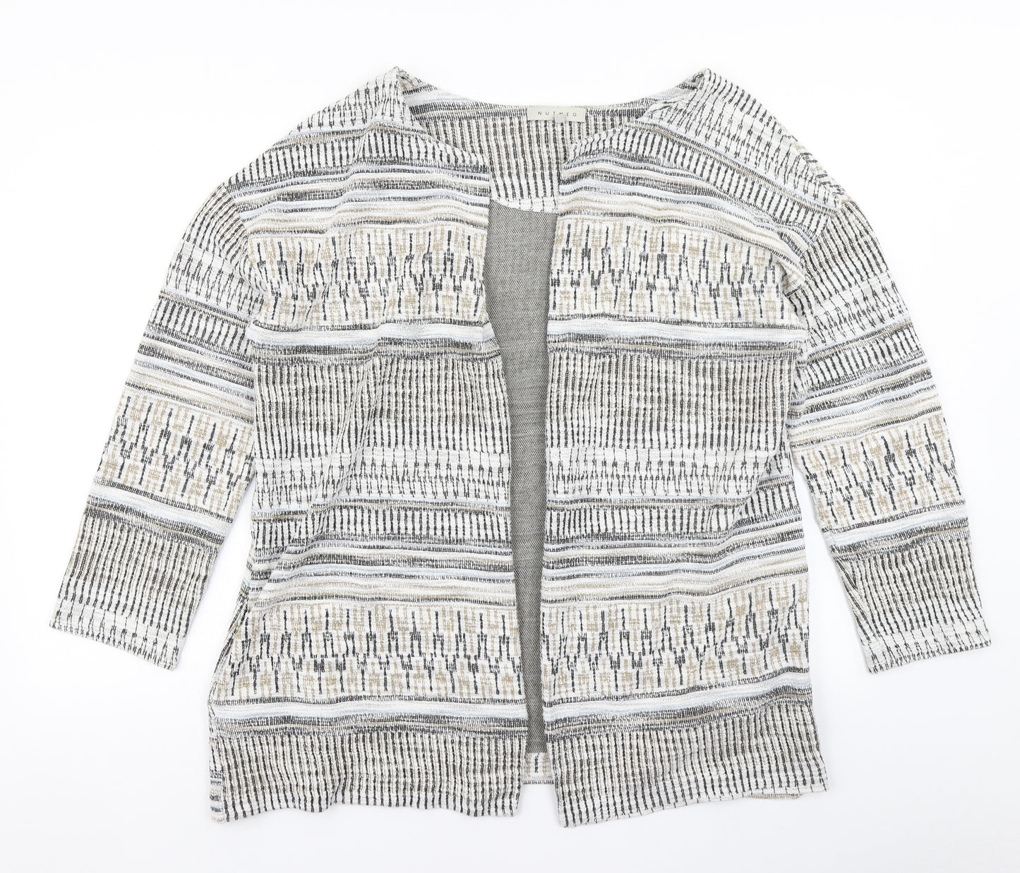 Nutmeg Womens Brown Fair Isle  Jacket  Size 16