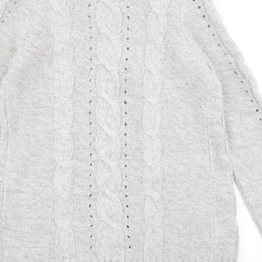 New Look Womens Grey  Knit Cardigan Jumper Size 12