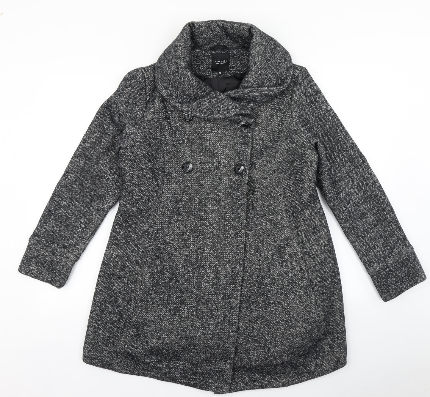 New Look Womens Grey   Overcoat Coat Size 10