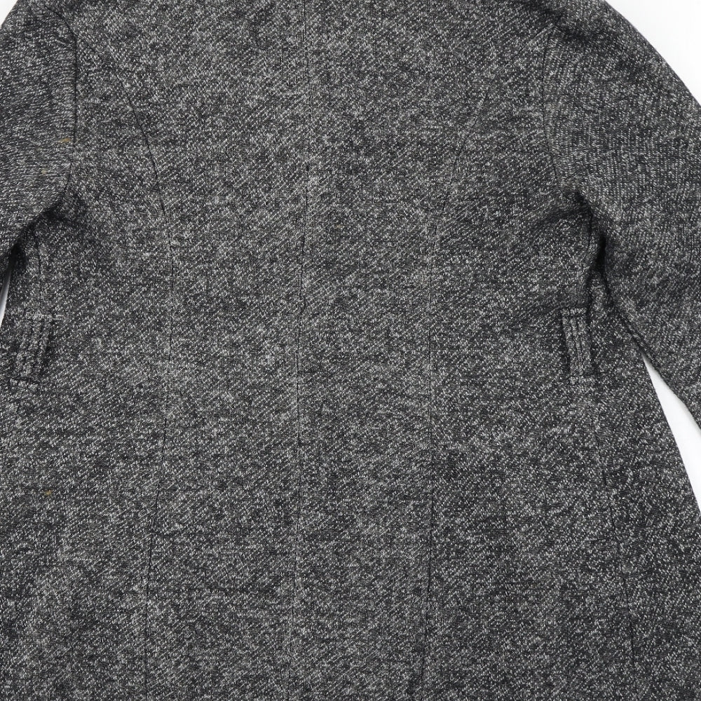 New Look Womens Grey   Overcoat Coat Size 10