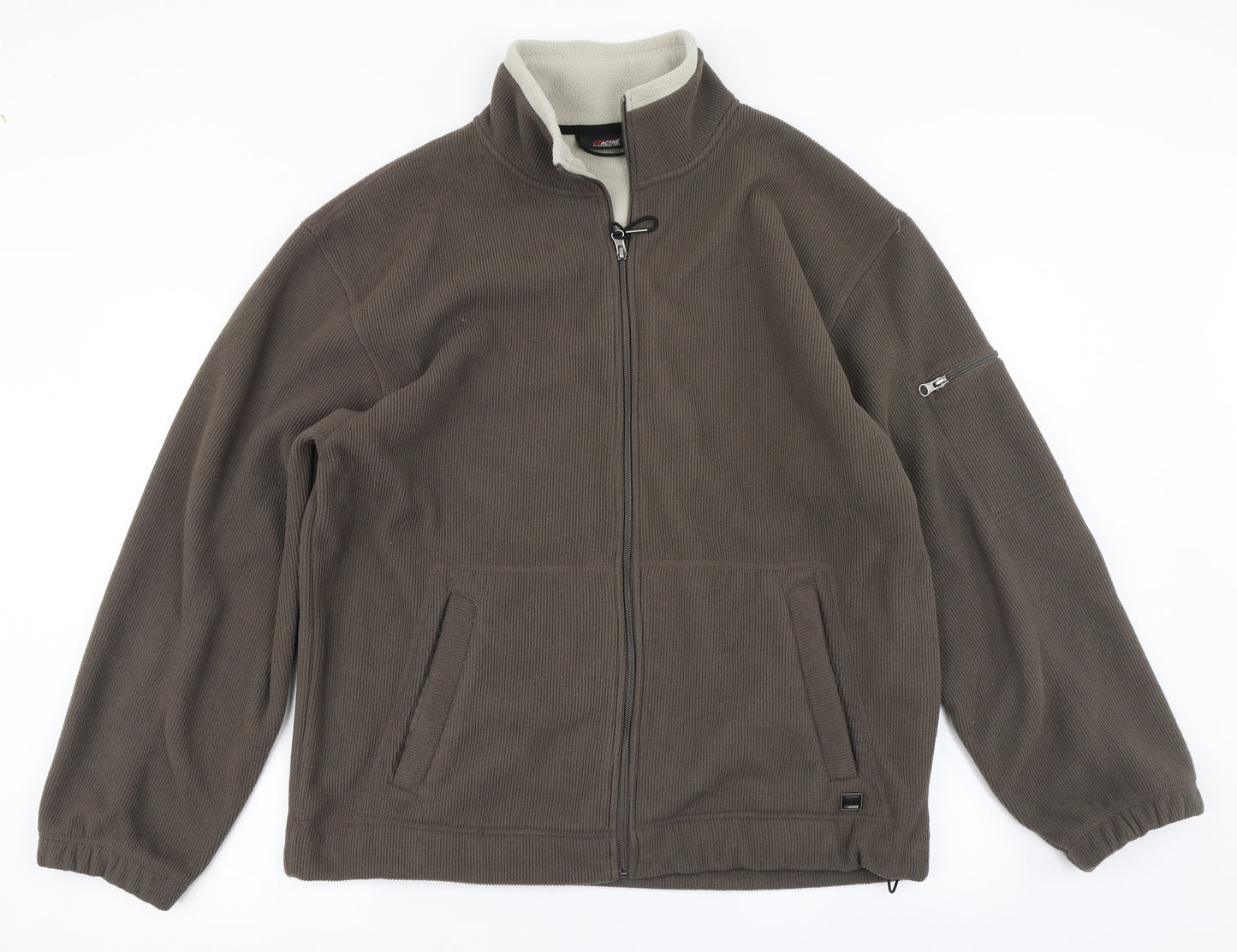 Active by CedarWood State Mens Brown  Fleece Jacket  Size L