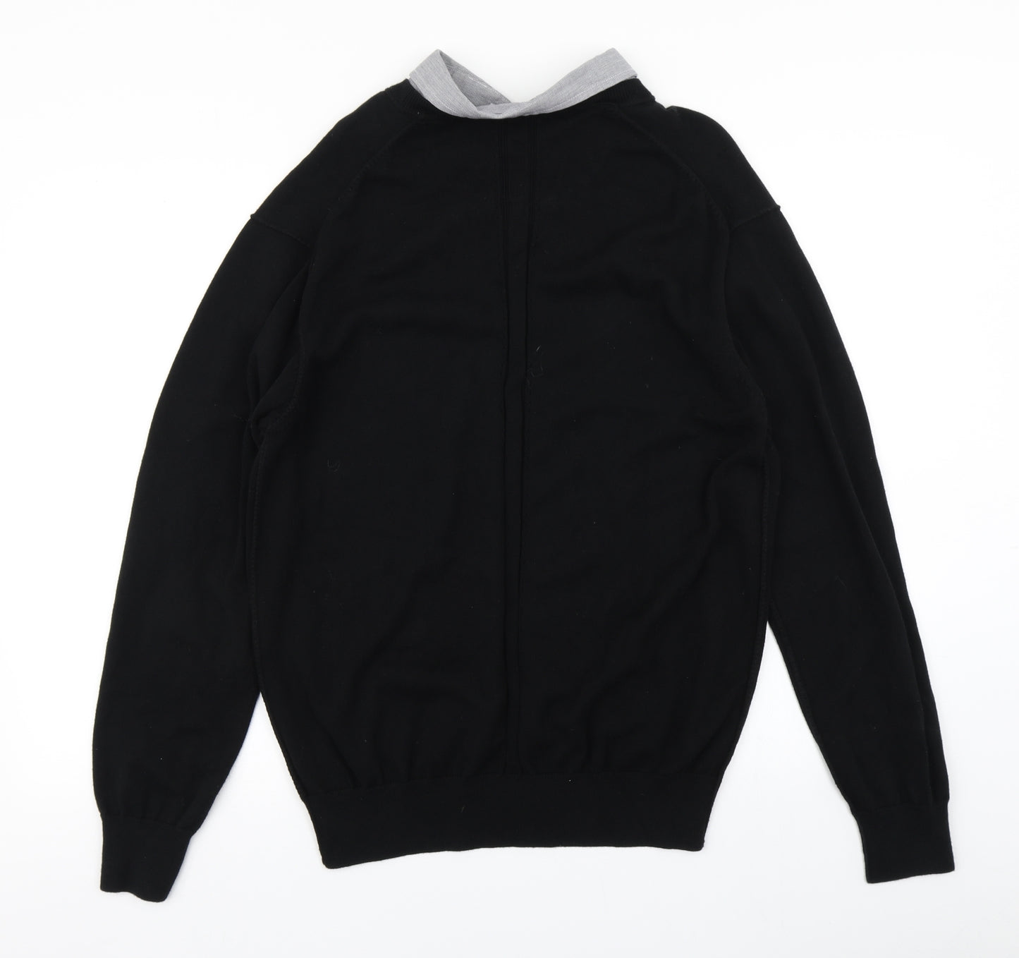 NEXT Mens Black  Knit Pullover Jumper Size XL