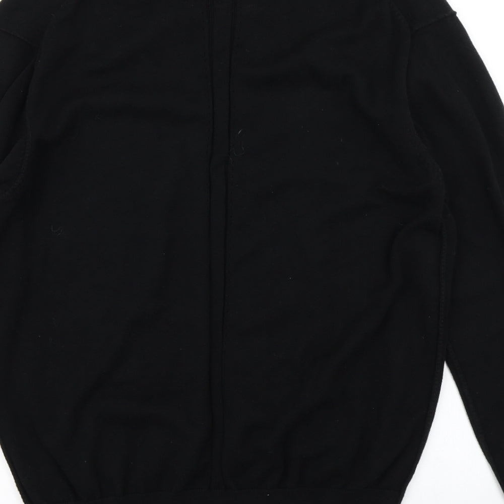 NEXT Mens Black  Knit Pullover Jumper Size XL