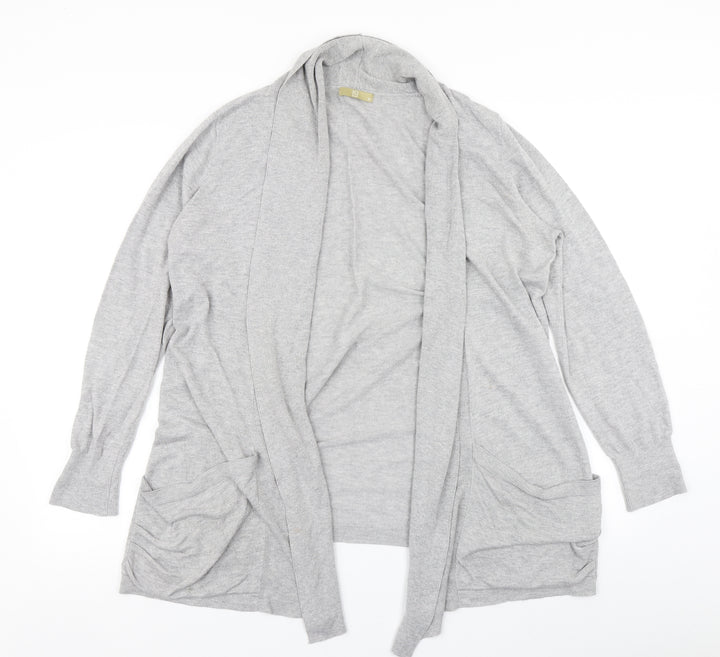 TU Womens Grey  Knit Cardigan Jumper Size 16