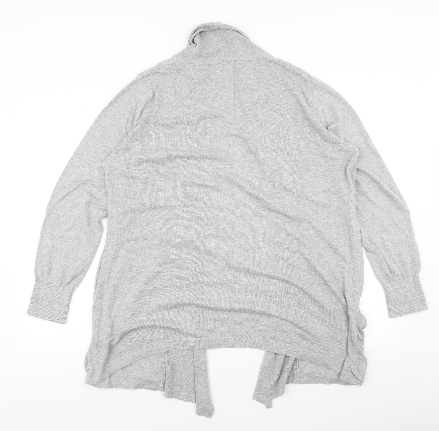 TU Womens Grey  Knit Cardigan Jumper Size 16