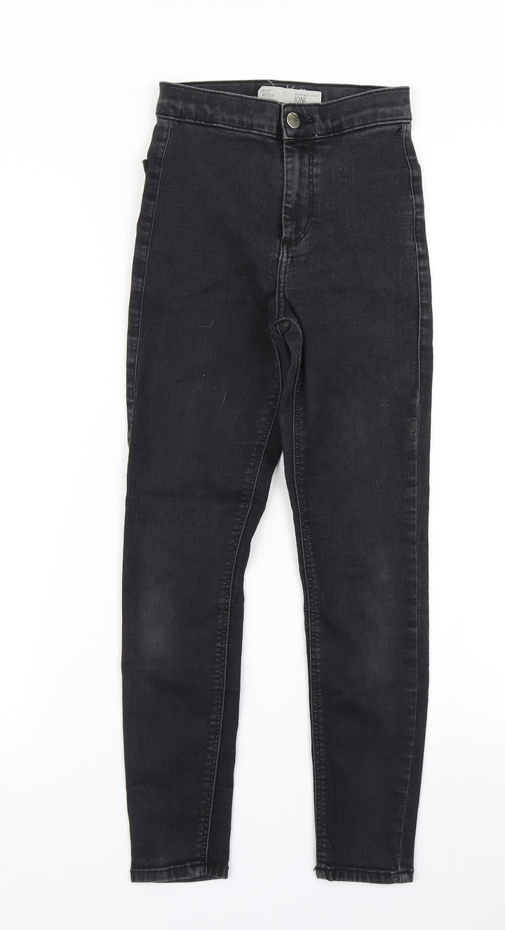Topshop Womens Black Denim Skinny Jeans Size 25 in L28 in