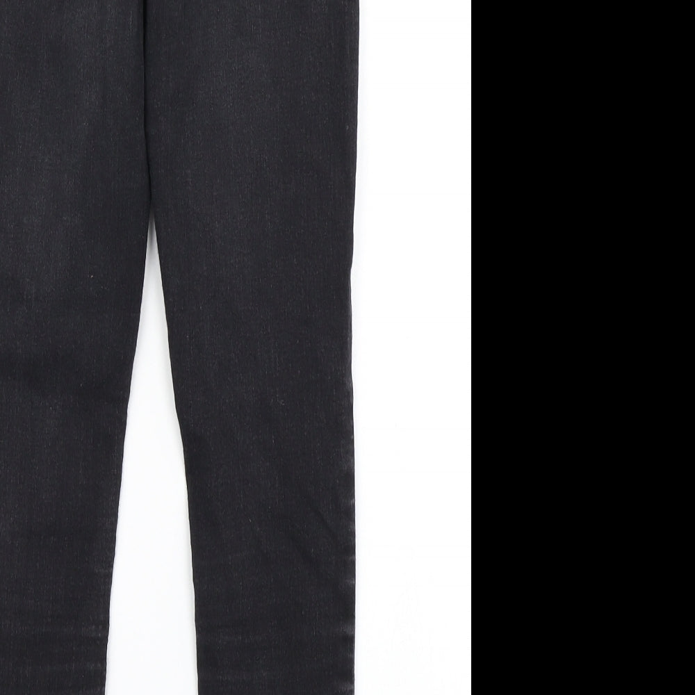 Topshop Womens Black  Denim Skinny Jeans Size 25 in L28 in
