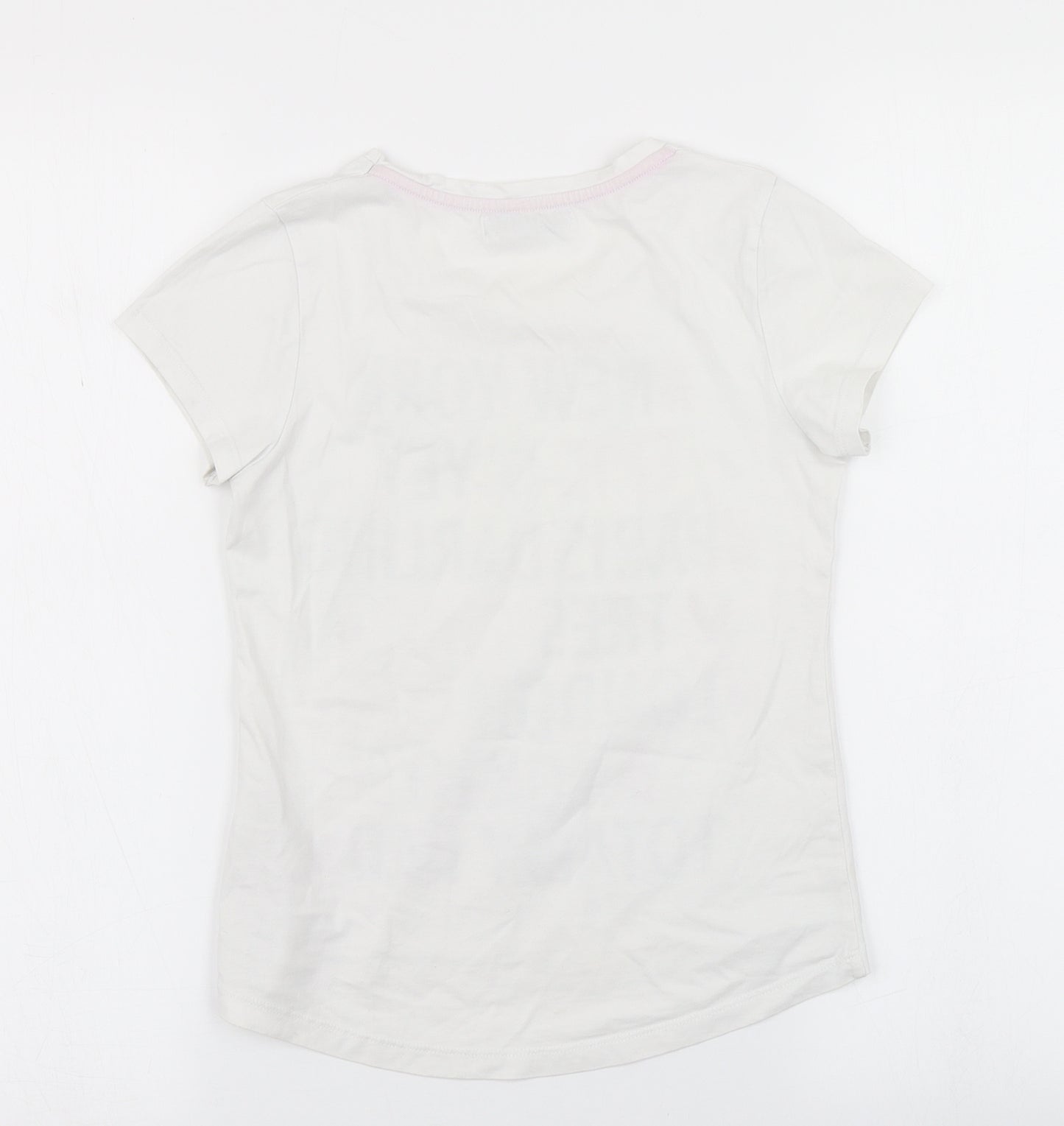 M&S Girls White   Basic T-Shirt Size 8-9 Years