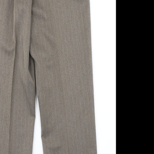 BM Womens Brown Striped  Dress Pants Trousers Size 12 L25 in