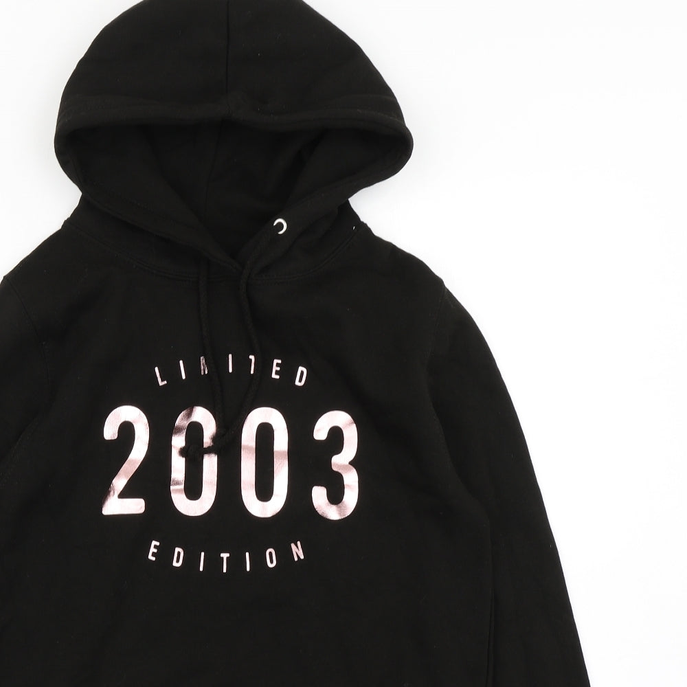Justhoods Womens Black   Pullover Hoodie Size S
