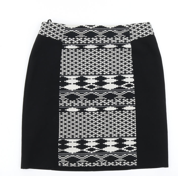 F&F Womens Black Geometric Straight & Pencil Skirt Size 6