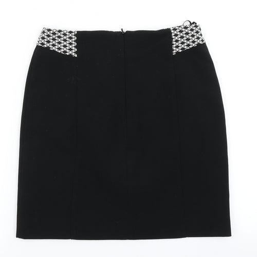 F&F Womens Black Geometric  Straight & Pencil Skirt Size 6