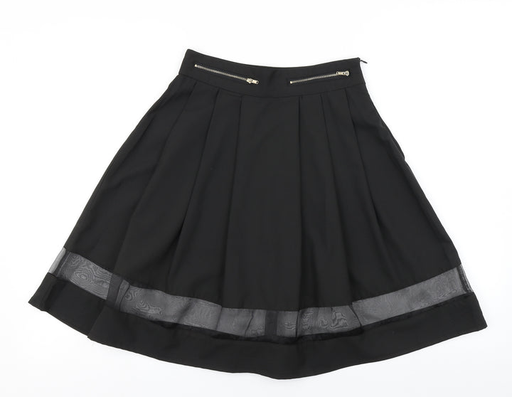 The Style Womens Black Pleated Skirt Size XS
