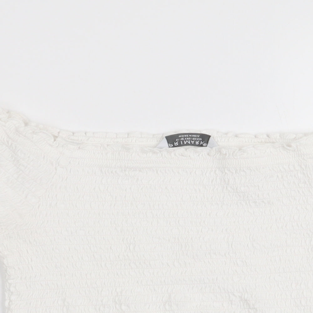 Primark Girls White   Basic T-Shirt Size 11-12 Years