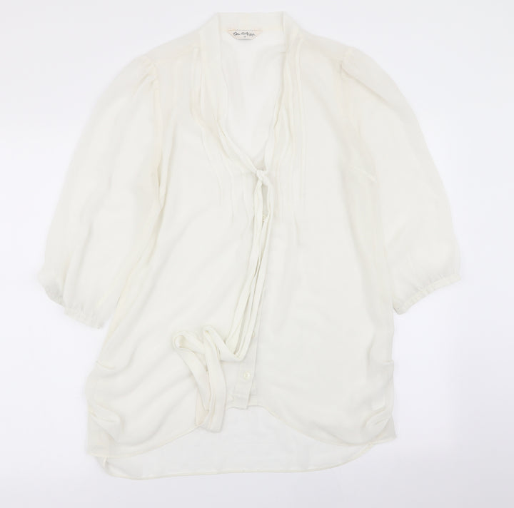 Miss Selfridge Womens White Basic Blouse Size 12