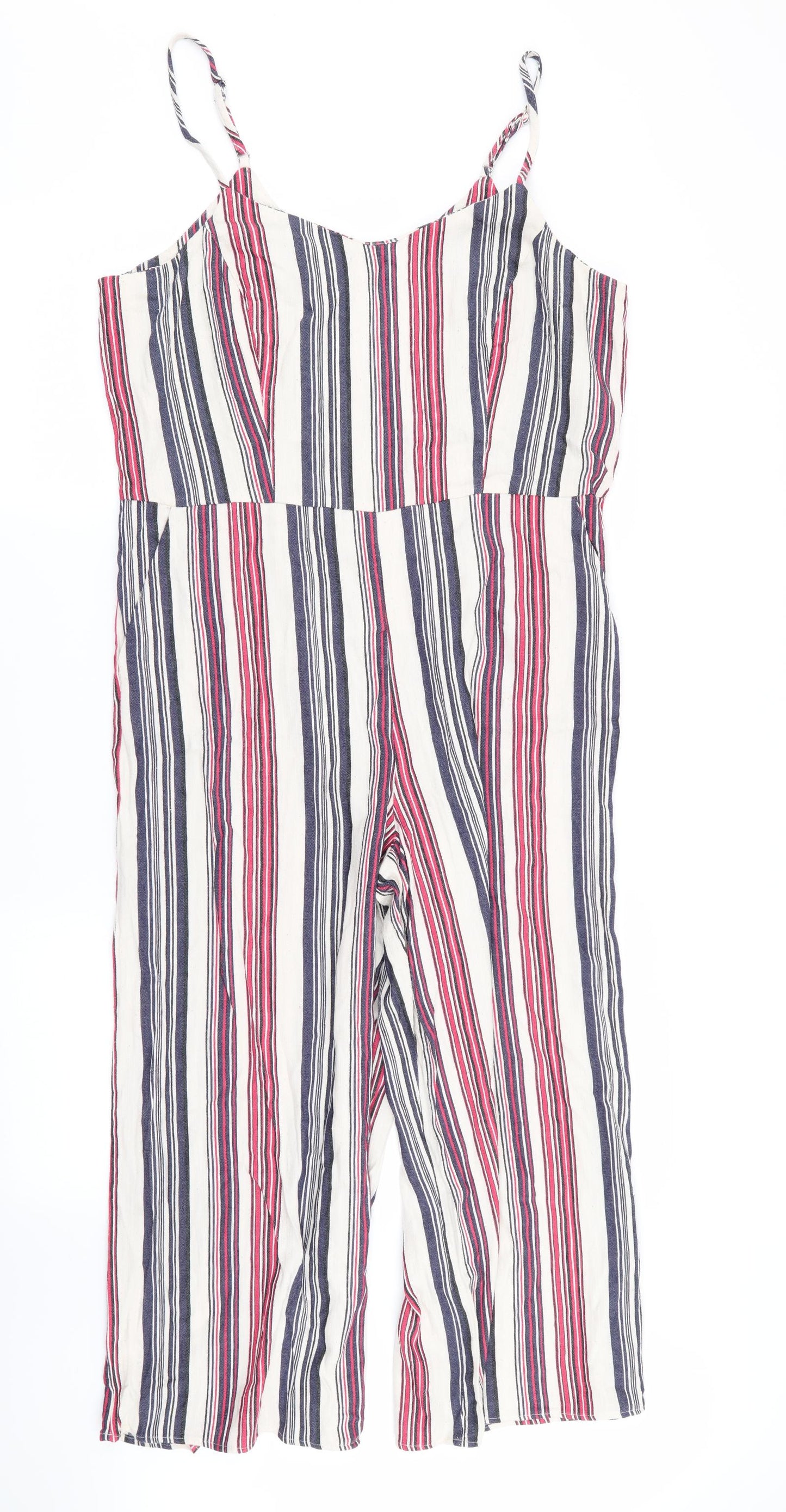 TU Womens Multicoloured Striped  Jumpsuit One-Piece Size 12