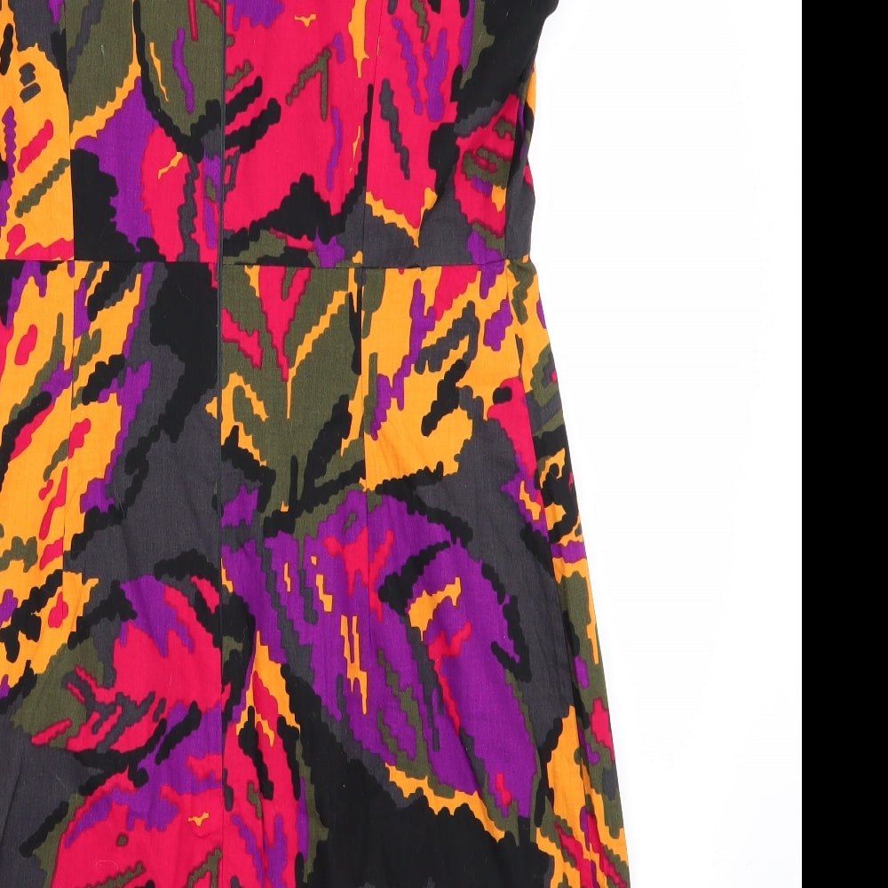 French Connection Womens Multicoloured Geometric  Fit & Flare  Size 12