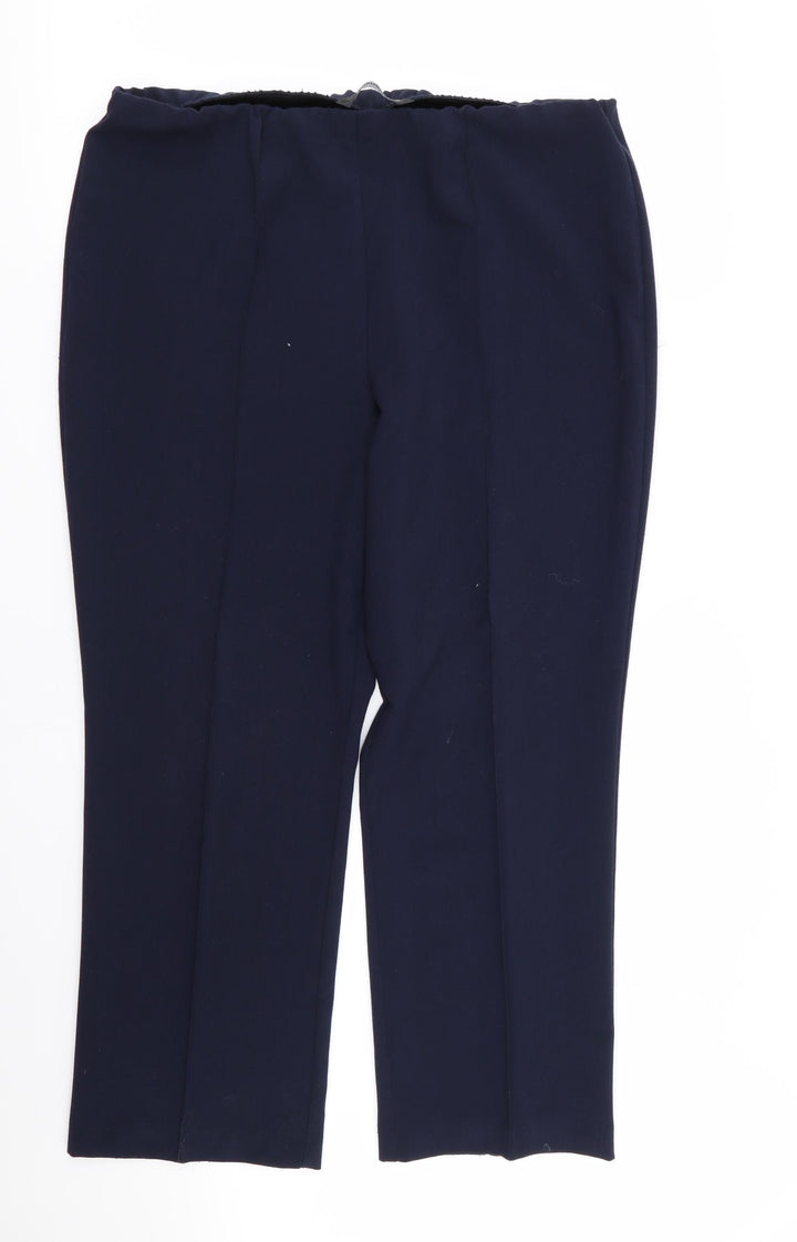 bonmarche Womens Blue Trousers Size 16 L28 in - Stretch waistband