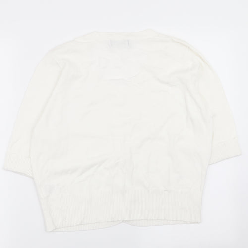 first avenue Womens White   Cardigan Jumper Size L