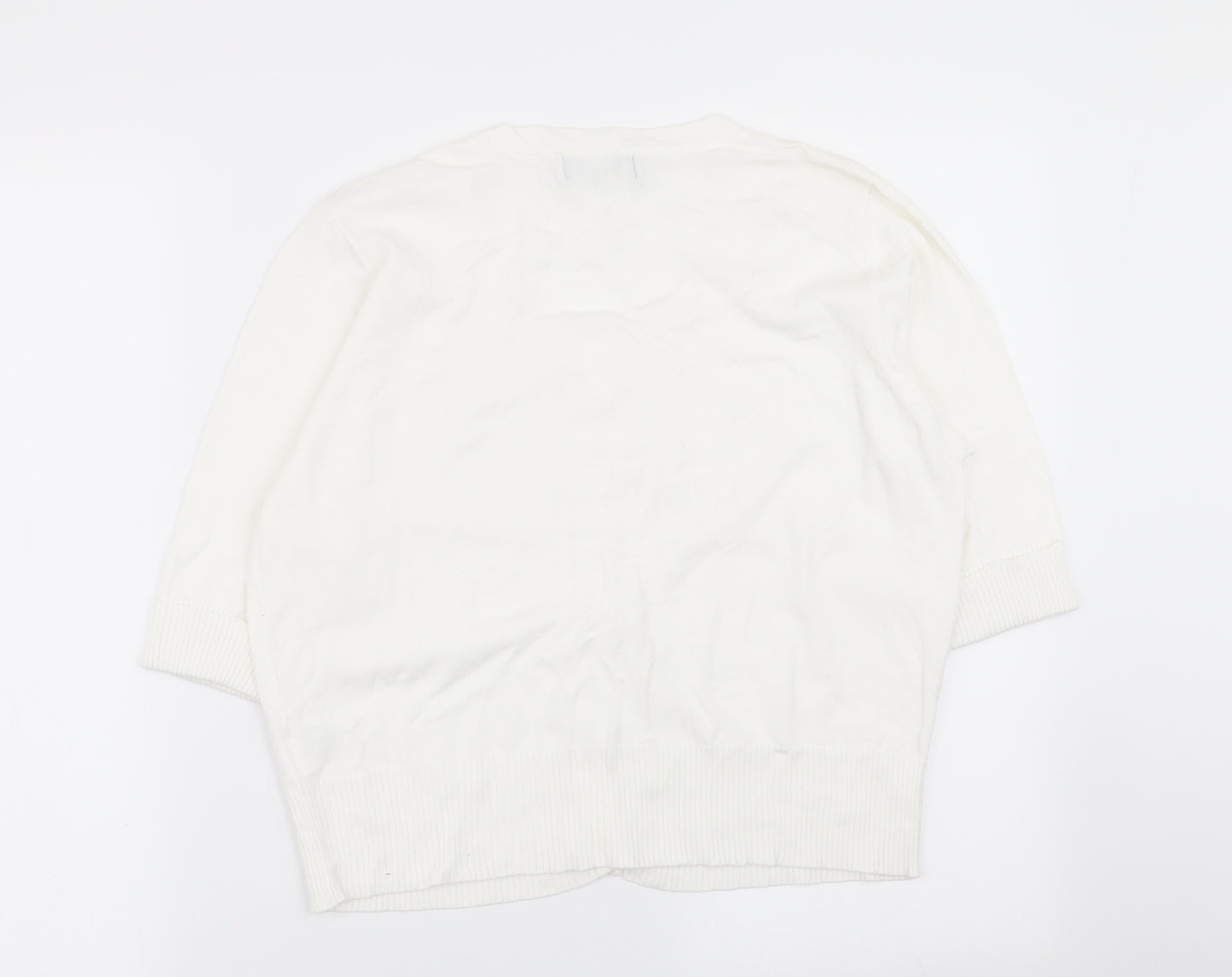 first avenue Womens White   Cardigan Jumper Size L