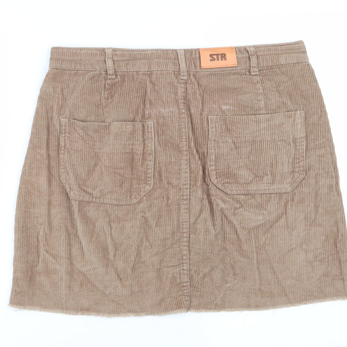 STR Womens Brown   Flare Skirt Size 12
