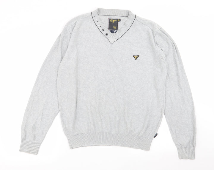Le Breve Mens Grey   Pullover Jumper Size L