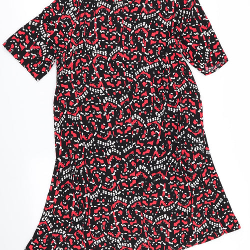 Warehouse Womens Multicoloured Geometric  Fit & Flare  Size 12