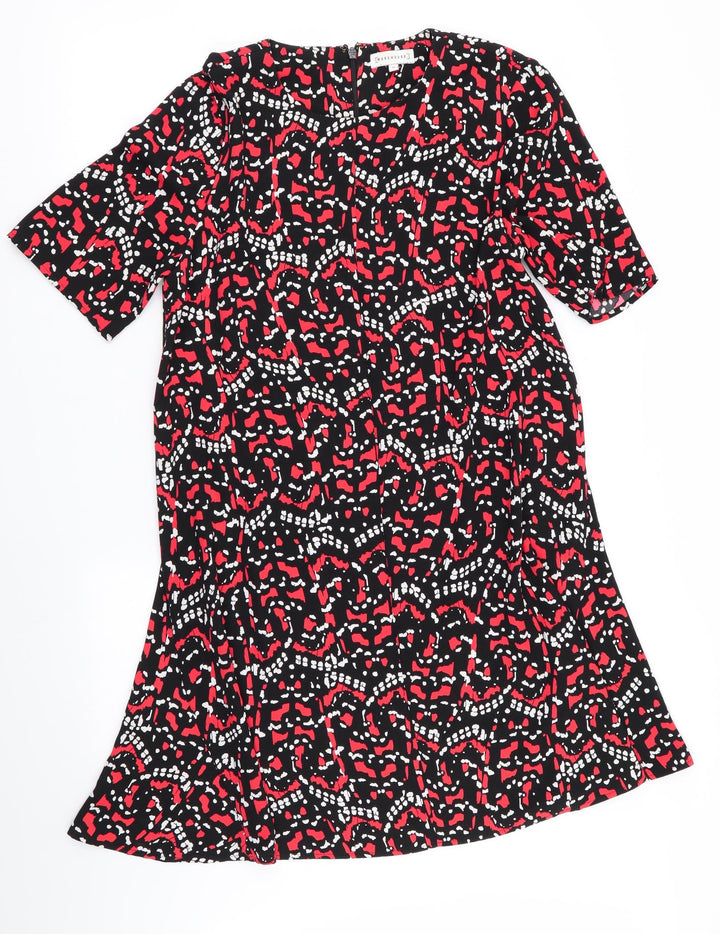 Warehouse Womens Multicoloured Geometric Fit & Flare Size 12