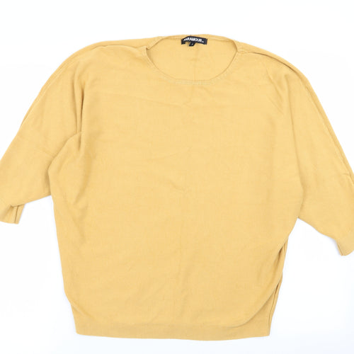 paramour Womens Yellow   Pullover Jumper Size S