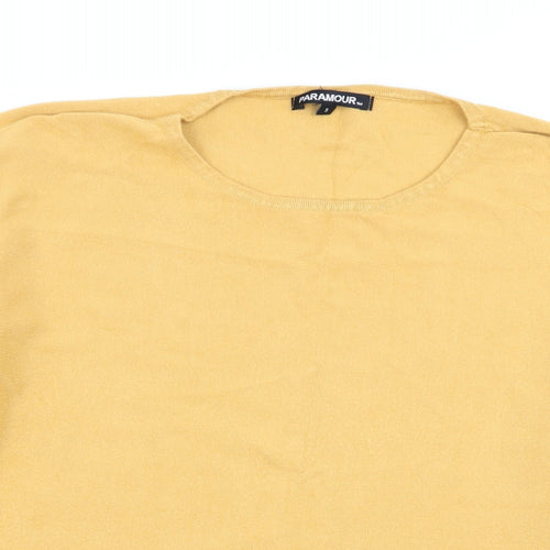 paramour Womens Yellow   Pullover Jumper Size S