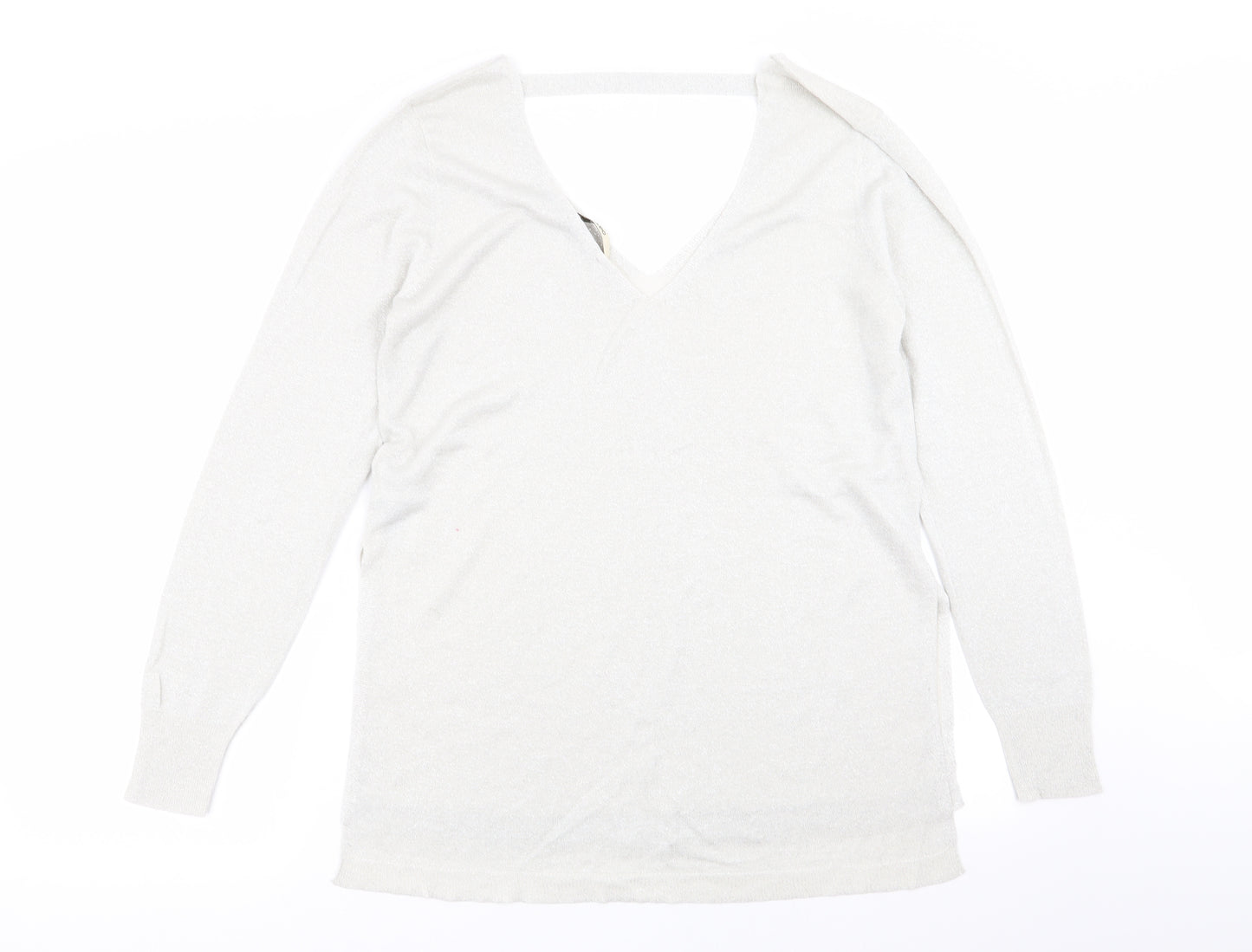Oasis Womens Silver   Basic T-Shirt Size L